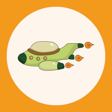 Uzay gemisi Tema öğeleri vektör, eps simgesi öğesi