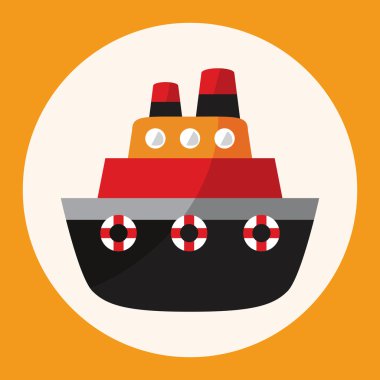 Ulaşım tekne Tema öğeleri vektör, eps simgesi öğesi