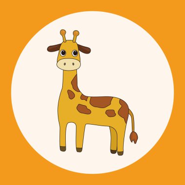 hayvan zürafa çizgi film Tema öğeleri simge öğesi