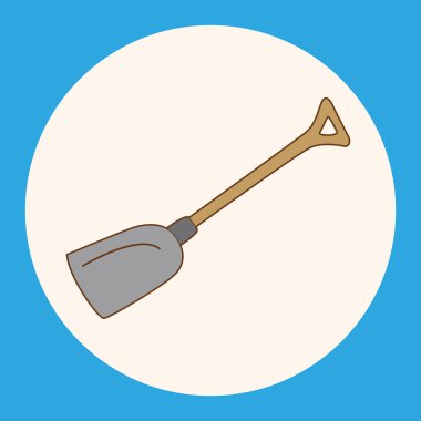 Bahçe küreği simgesi öğesi