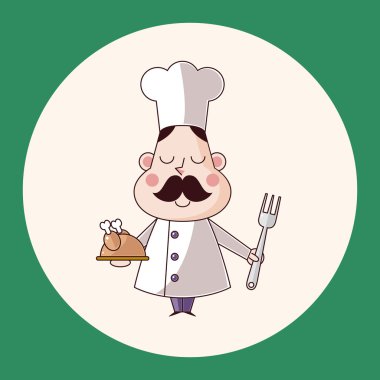 Şef Tema öğeleri vektör, eps simgesi öğesi