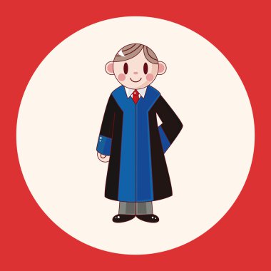 Yargıç Tema öğeleri simge öğesi