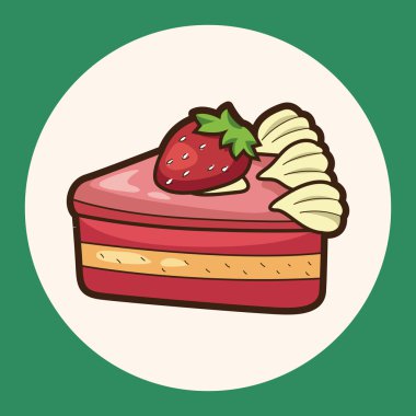 Dekorasyon kek Tema öğeleri vektör, eps10 simgesi öğesi