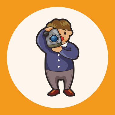 Muhabir ve Fotoğrafçı Tema öğeleri vektör eps simgesi öğesi