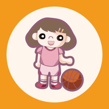 Basketbol oyuncu Tema öğeleri simge öğesi