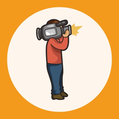 Muhabir ve Fotoğrafçı Tema öğeleri vektör eps simgesi öğesi