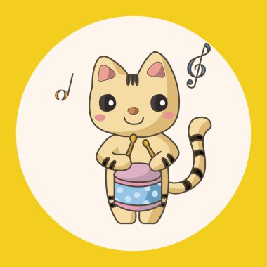 hayvan oynayan enstrüman çizgi film Tema öğeleri simge öğesi