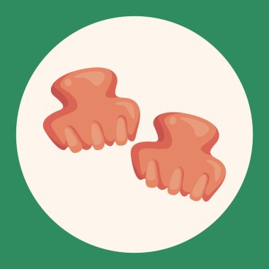 Saç ürünleri Tema saç tokası öğeleri simge öğesi