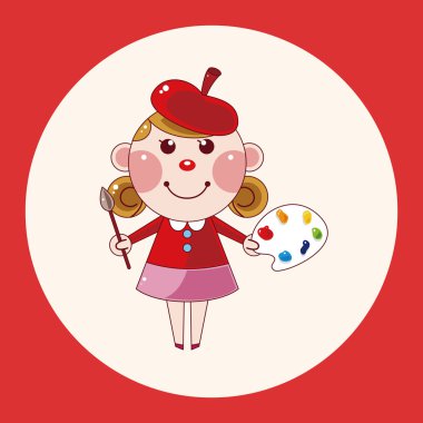 Ressam Tema öğeleri simge öğesi