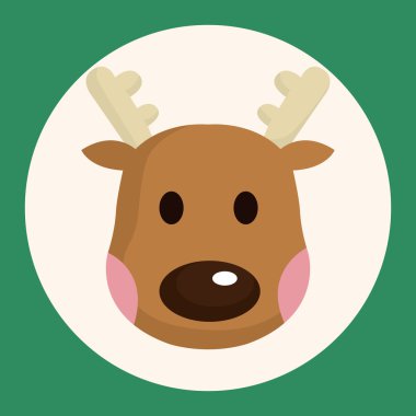 Ren geyiği Tema öğeleri simge öğesi