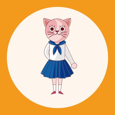 kedi çizgi film Tema öğeleri simge öğesi