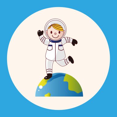 Uzay astronot Tema öğeleri simge öğesi