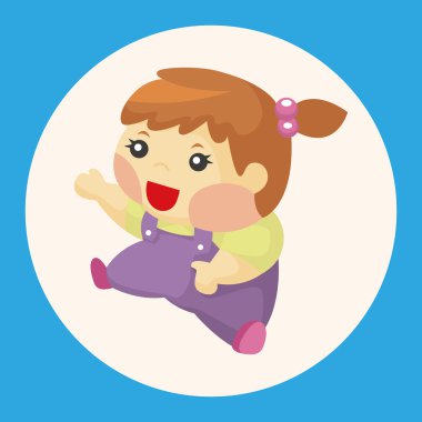 Aile kız karakter Tema öğeleri simge öğesi