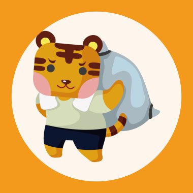 hayvan kaplan alt çizgi film Tema öğeleri simge öğesi