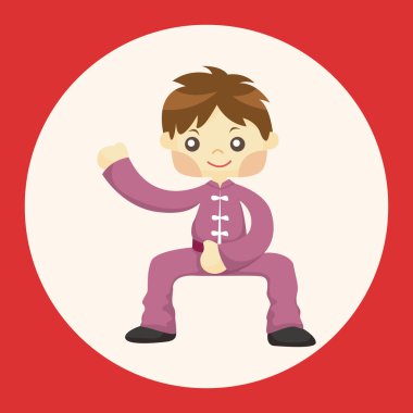 Kung fu Tema öğeleri simge öğesi