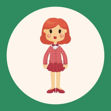 Bayan kadın karikatür Tema öğeleri simge öğesi