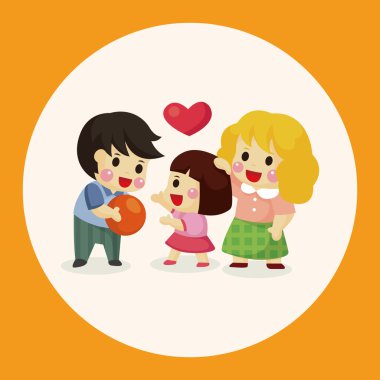 Aile Tema öğeleri simge öğesi