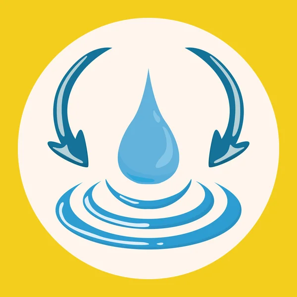 Umweltschutzkonzept Themenelemente; Wasser schonen, Symbolelement — Stockvektor