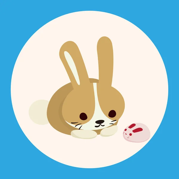 Animal lapin dessin animé éléments thème icône élément — Image vectorielle