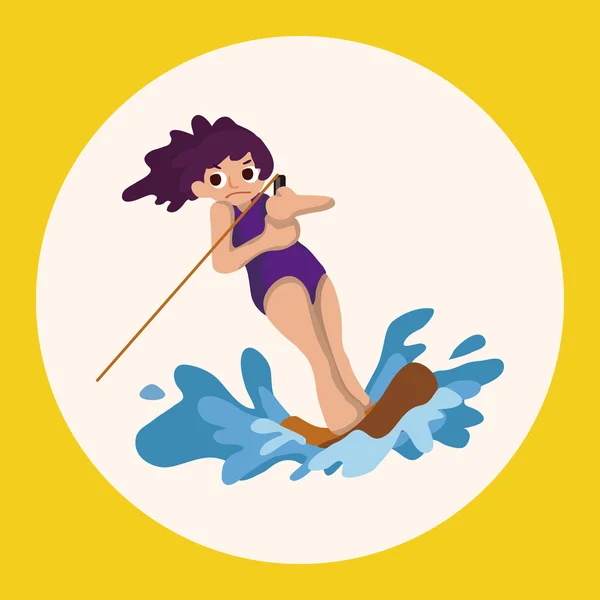 Water sport thema elementen pictogram element — Stockvector