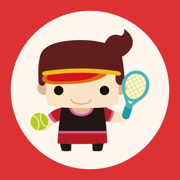 Badminton hráče téma prvky ikonu prvek — Stockový vektor