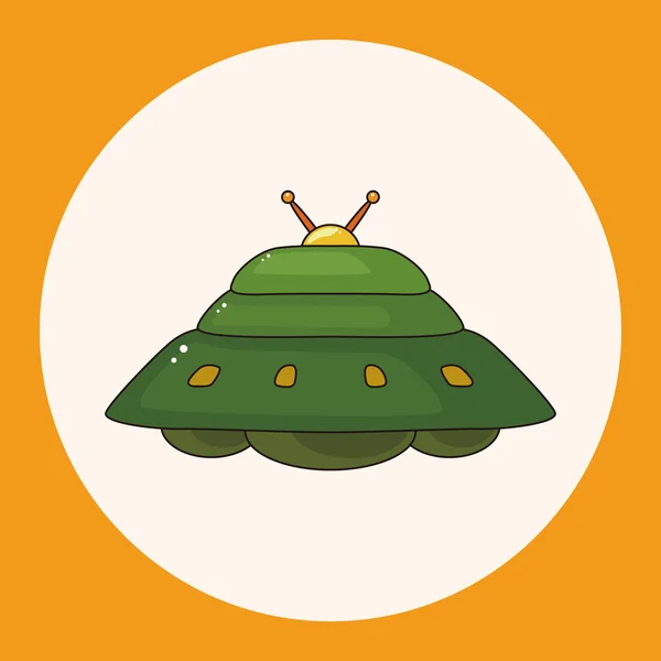 Elemento de icono de elementos de tema ufo — Vector de stock