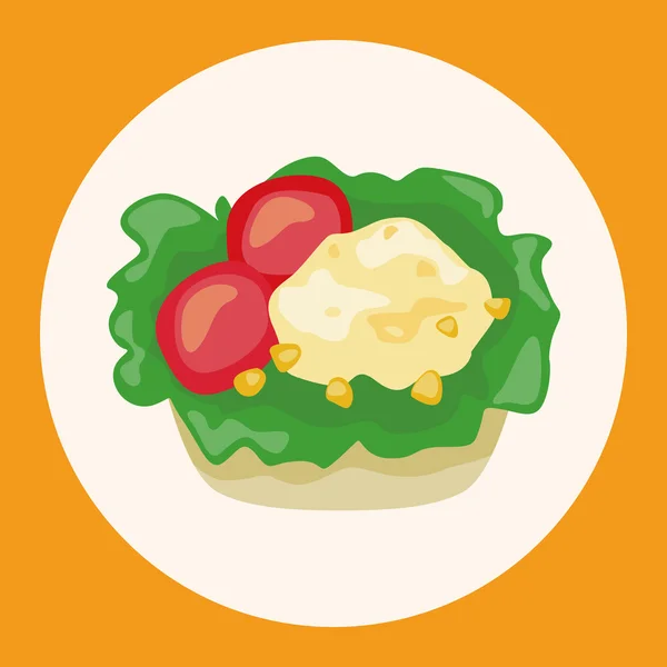 Salade thema elementen pictogram element — Stockvector