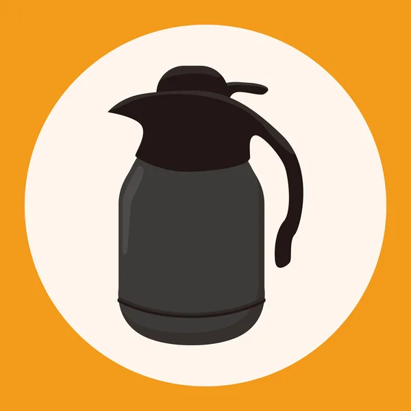 Елементи теми кавового чайника елемент значка — стоковий вектор