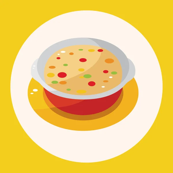 Soupe de chaudrée de maïs éléments de thème élément icône — Image vectorielle