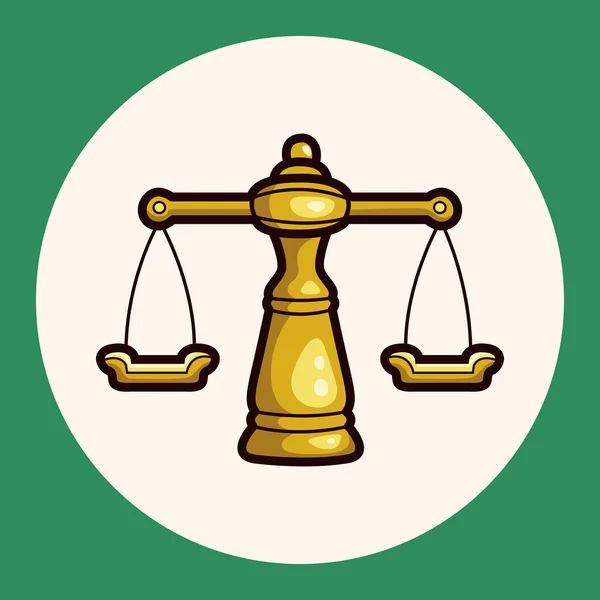 Equilibrio giuridico elementi tematici elemento icona — Vettoriale Stock