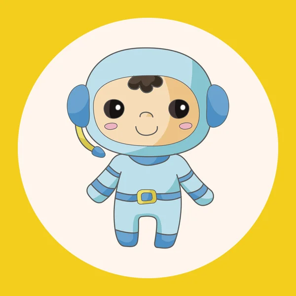 Ruimte astronaut thema elementen pictogram element — Stockvector