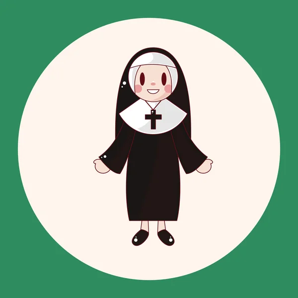 Elemento tema pastor e freira elemento ícone —  Vetores de Stock