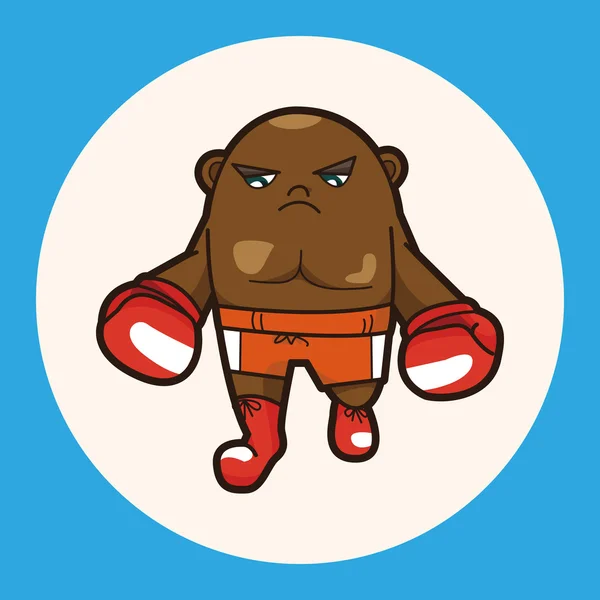 Elemento de icono de elementos de tema boxer — Vector de stock