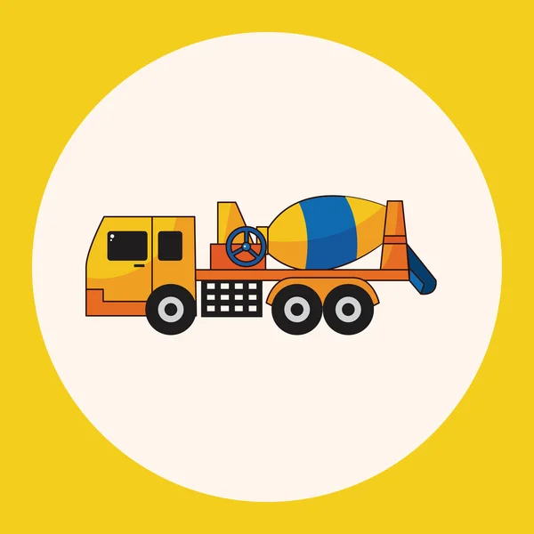 Betoniarki ciężarówki tematu elementy ikony elementu — Wektor stockowy