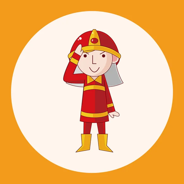 Fireman theme elements icon element — Stock Vector
