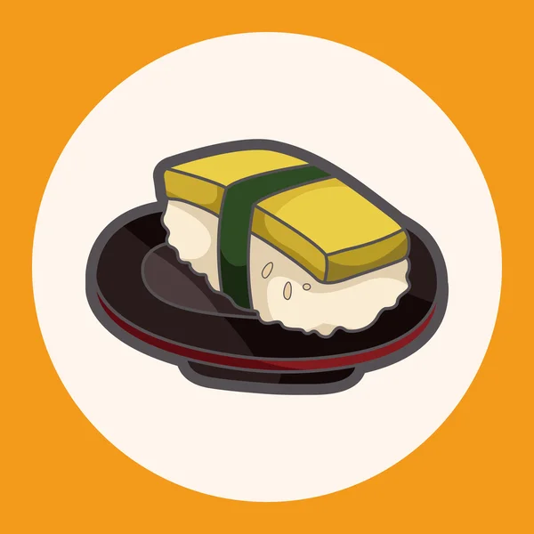 Japanese food sushi theme elements icon element — Stock Vector