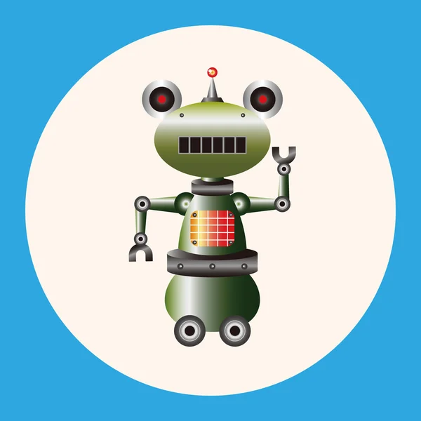 Robot téma elemek ikon elem — Stock Vector