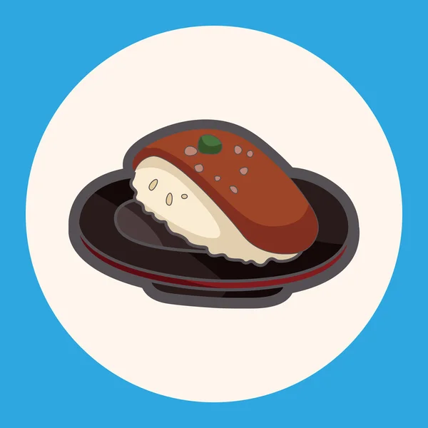 Japonais nourriture sushi thème éléments icône élément — Image vectorielle