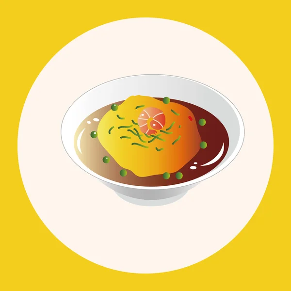 Éléments de thème alimentaire chinois élément icône — Image vectorielle