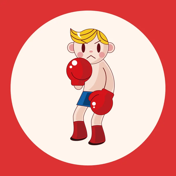 Elemento de icono de elementos de tema boxer — Vector de stock