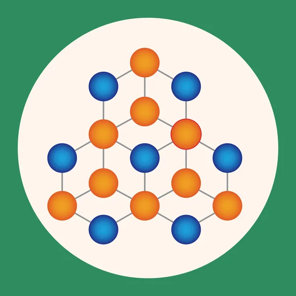 Moleculaire structuur thema-elementen pictogram element — Stockvector
