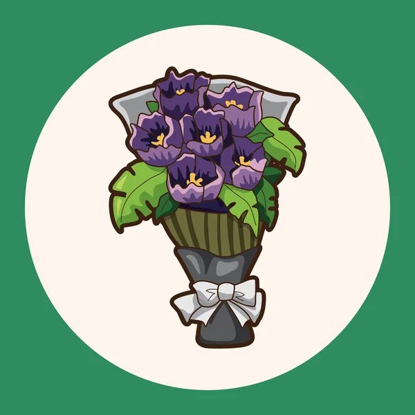Flor buquê tema elementos vetor, elemento de ícone eps — Vetor de Stock