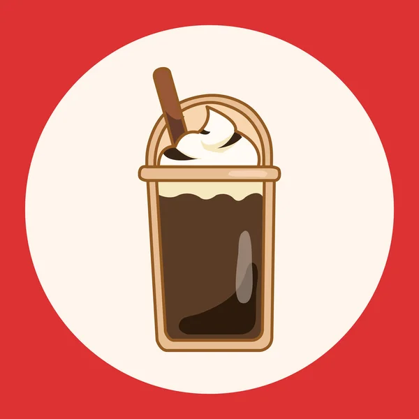 Eis schwimmende Kaffee Thema Elemente Symbol-Element — Stockvektor