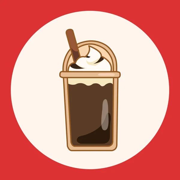 Hielo flotante elementos de tema de café elemento icono — Archivo Imágenes Vectoriales