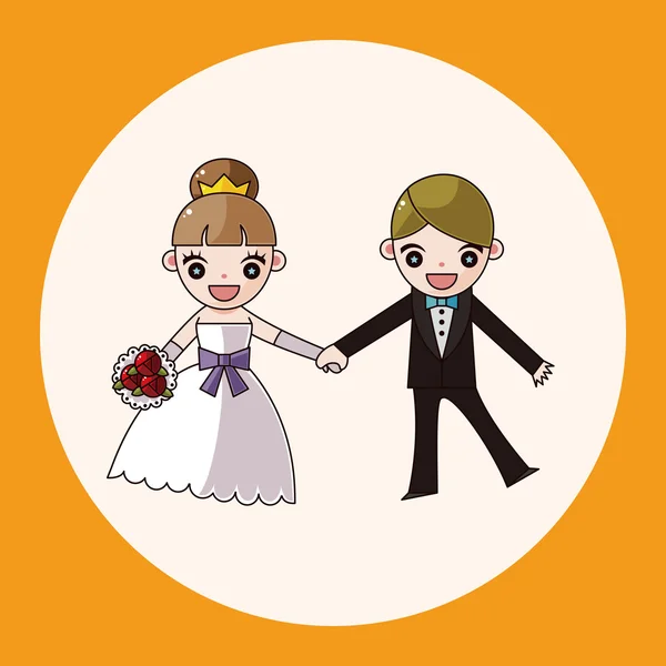 Wedding couple theme elements vector,eps icon element — Stock Vector