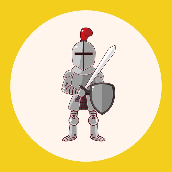 Éléments thème chevalier élément icône — Image vectorielle