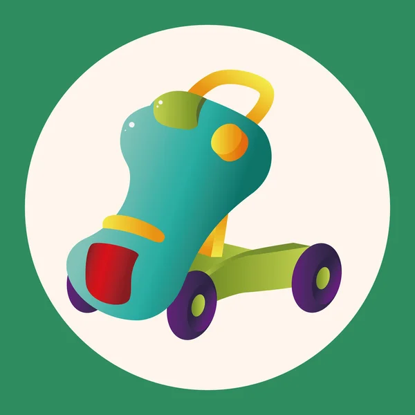 Elementi a tema baby walker elemento icona — Vettoriale Stock