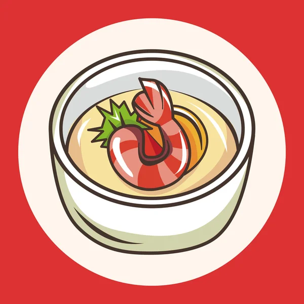 Elementos de comida japonesa icono elemento — Vector de stock