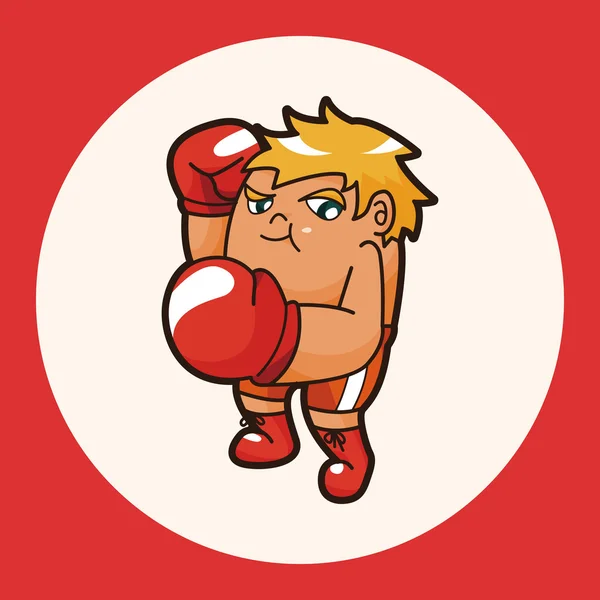 Elemento de icono de elementos de tema boxer — Archivo Imágenes Vectoriales