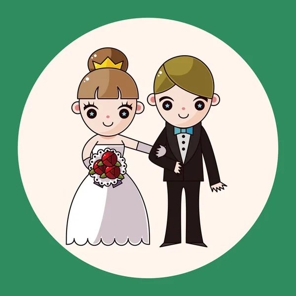 Wedding couple theme elements vector,eps icon element — Stock Vector
